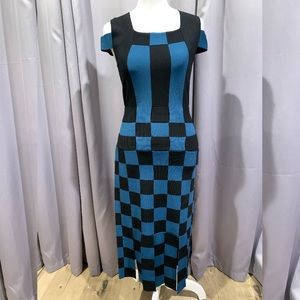 Checkered Elastic Dress
